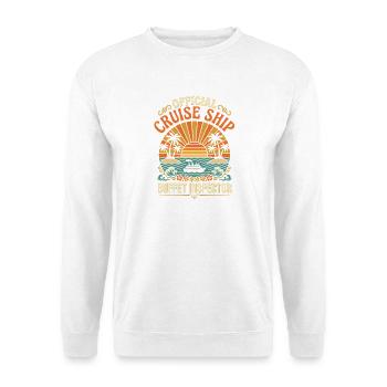 Offizieller Buffet Inspektor Kreuzfahrt - Unisex Pullover - Weiß - Vorne - Alina (178cm) & Michal (187cm)
