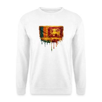 Sri Lanka Flagge in fließender Farbwelt - Unisex Pullover - Weiß - Vorne