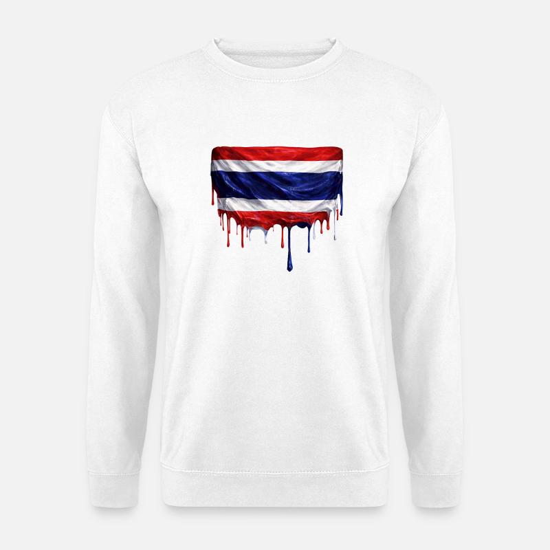 Tropfende Taiwan Flagge - Unisex Pullover - Weiß