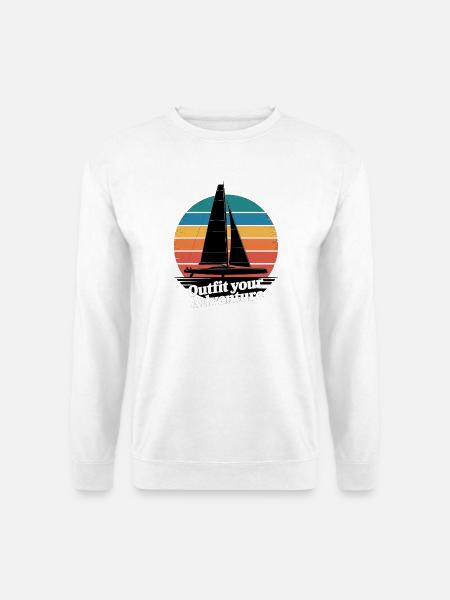 Regatta Segeln Shirt Segelboot, Yacht Sailing Crew - Unisex Pullover - Weiß