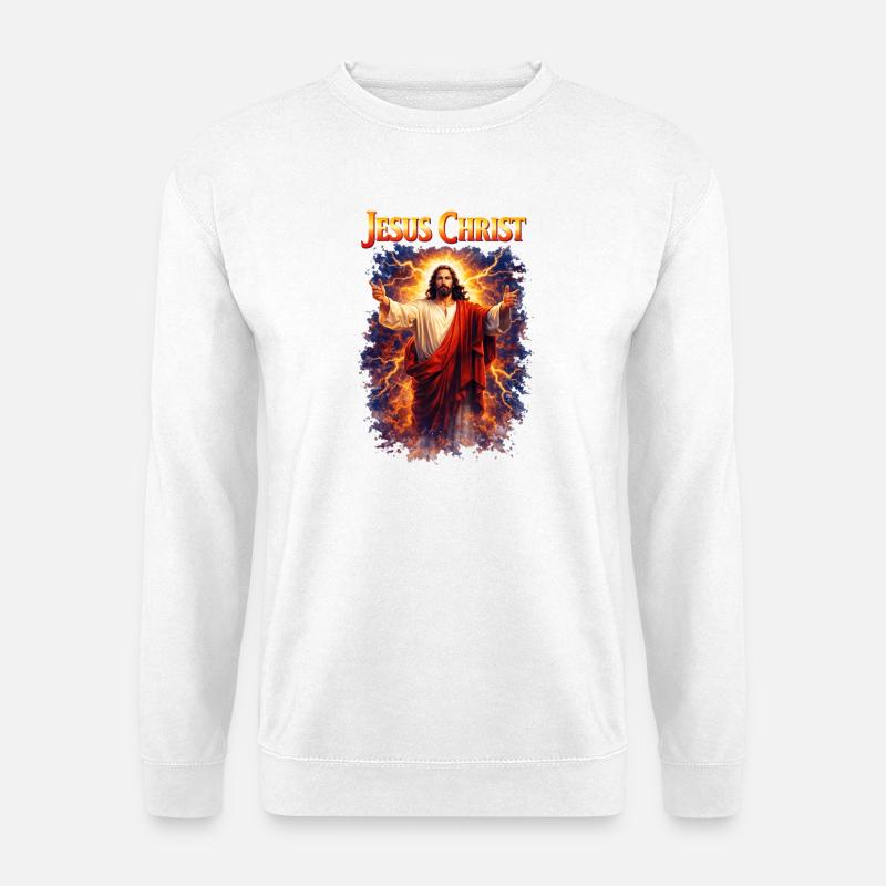 Jesus Christ Porträt - Unisex Pullover - Weiß