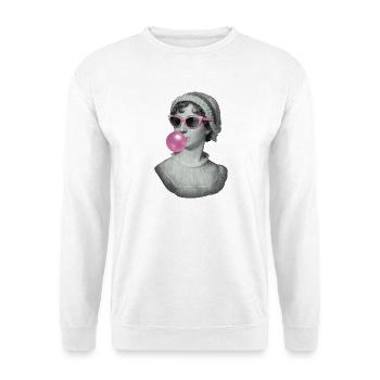 Jane Austen with bubblegum and sunglasses - Unisex Sweatshirt - white - Front