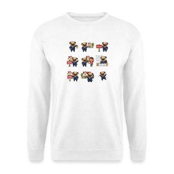 Suesser Mops Makler Immobilien Hundeliebhaber - Unisex Pullover - Weiß - Vorne