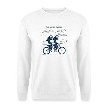 À plus tard, bien plus tard... Paresseux tandem - Sweat-shirt Unisexe - blanc - Devant