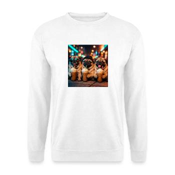 Funny Pug Lovers Midnight Coffee Lover - Unisex Sweatshirt - white - Front