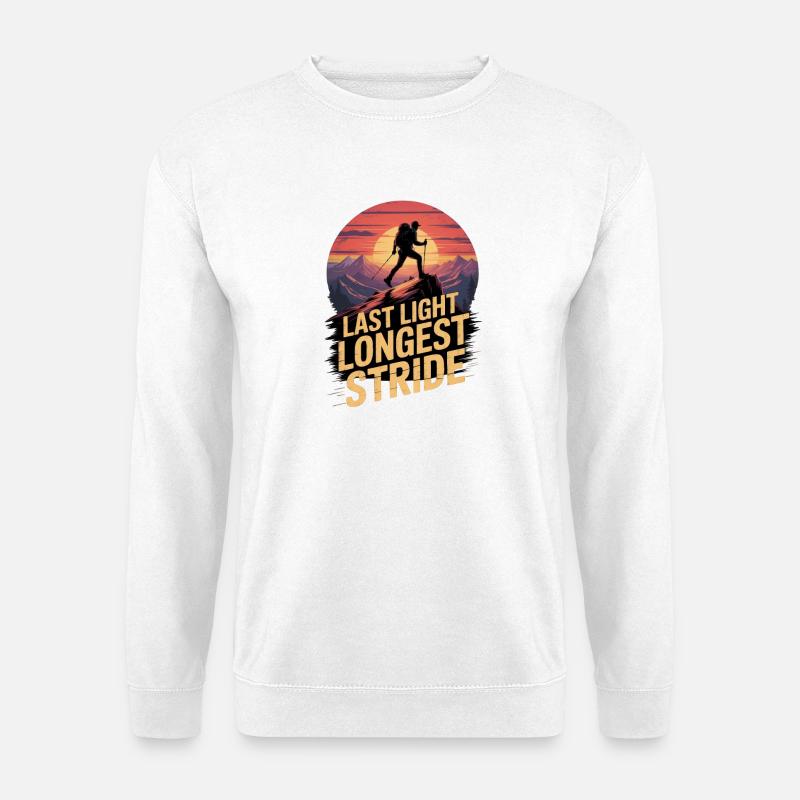 Last Light Longest Stride Hiking Sunset - Unisex Sweatshirt - white