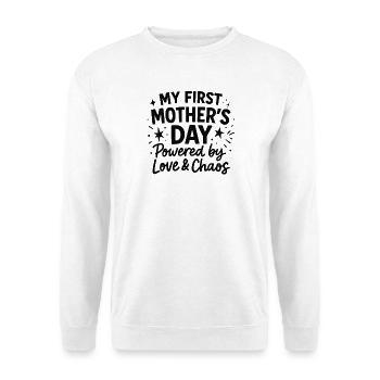 First Mother's Day Humor Mom Gift Idea Family - Unisex Sweatshirt - white - Front