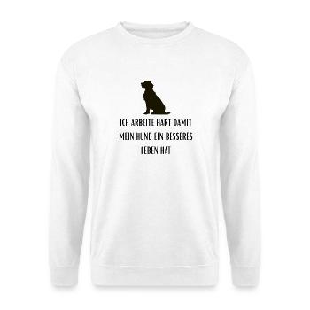 Shirt Hundeliebhaber Männer Frauen Hunde Golden  - Unisex Pullover - Weiß - Vorne