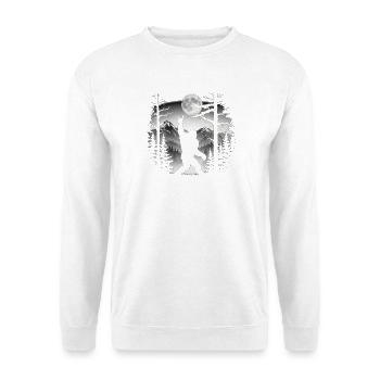 Bigfoot Rock On Sign Sasquatch Yeti Rock And Roll - Unisex Pullover - Weiß - Vorne