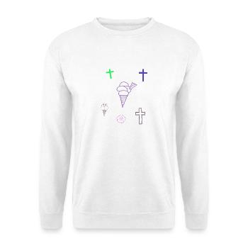 Eis Kreuz Kinder Eiskrem  - Unisex Pullover - Weiß - Vorne