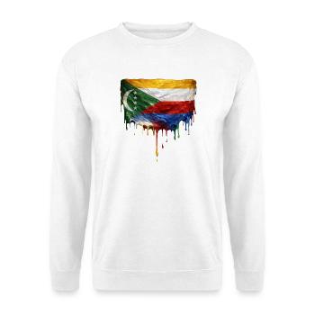 Comoros Flag: Flowing Colors - Unisex Sweatshirt - white - Front