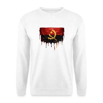 Angola Flag Drop Art - Unisex Sweatshirt - white - Front