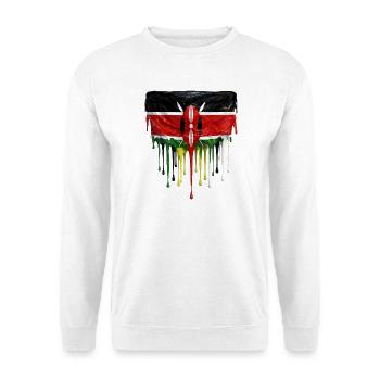 Kenya Flag in Drop Art - Unisex Sweatshirt - white - Front