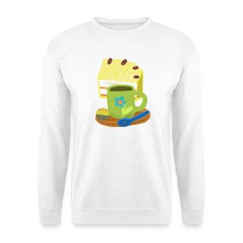 Cake, Cake, Coffee, Coffee Mug, Birthday - Unisex Sweatshirt - white - Front