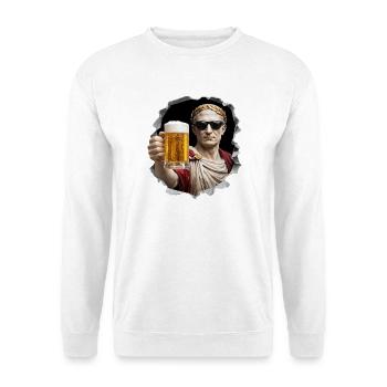  Caesar mit Bier und Sonnenbrille - Unisex Pullover - Weiß - Vorne