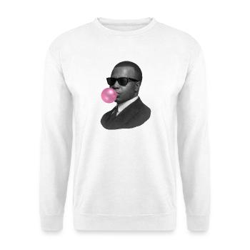 Scott Joplin with sunglasses and bubblegum - Unisex Sweatshirt - white - Front
