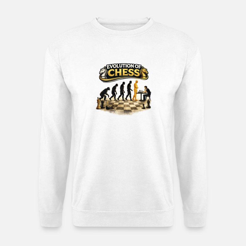Évolution des échecs - Sweat-shirt Unisexe - blanc