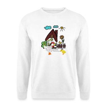 Bauernhof  Huhn Küken Hühner Kinder  - Unisex Pullover - Weiß - Vorne