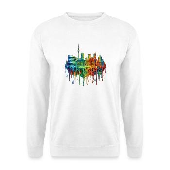 Stuttgart with colourful gradient - Unisex Sweatshirt - white - Front