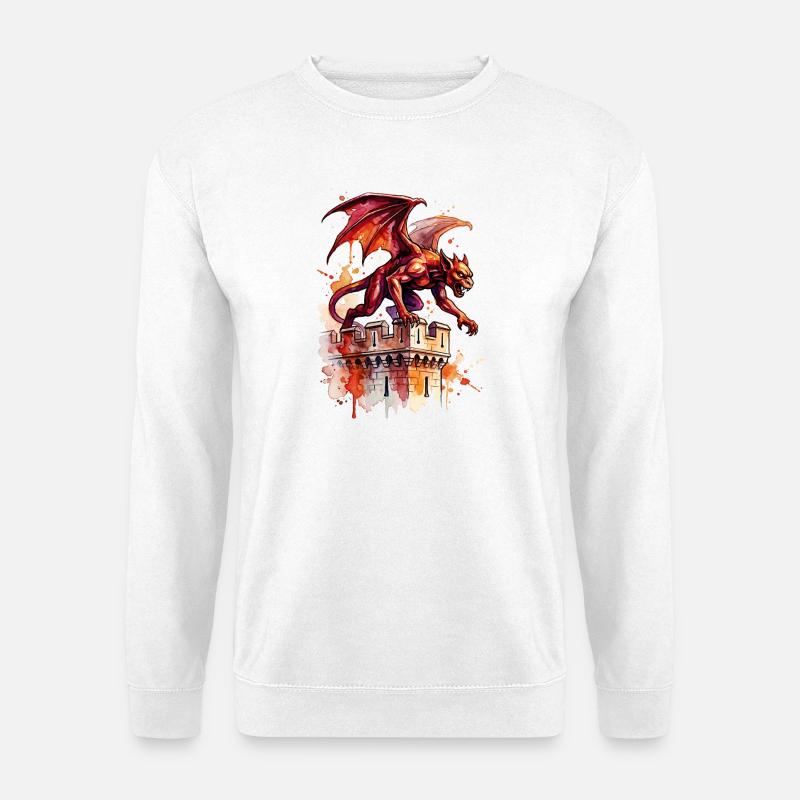 Bunter Gargoyle - Unisex Pullover - Weiß