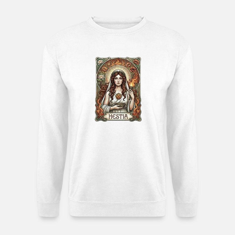Hestia Tarotkarte - Unisex Pullover - Weiß