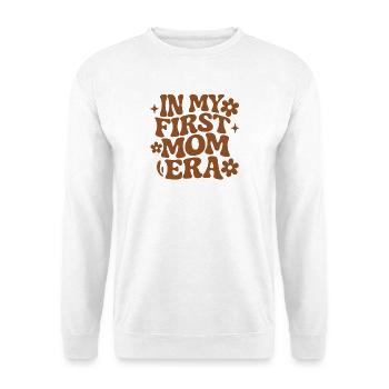 First Mother's Day Mom Gift Idea Family Groovy - Unisex Sweatshirt - white - Front