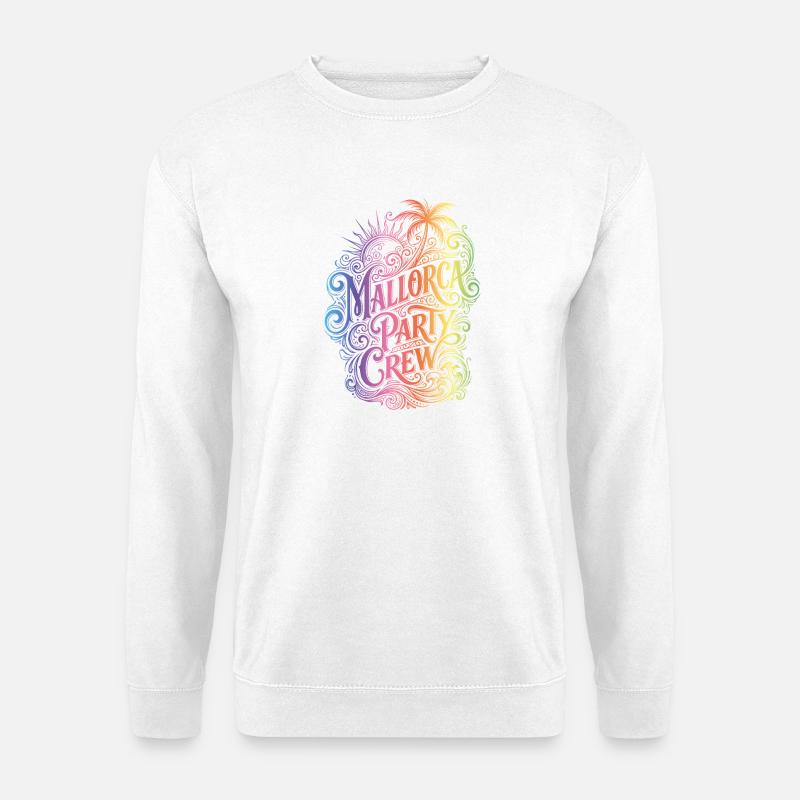 Mallorca Party Crew Bunt Spruch - Unisex Pullover - Weiß