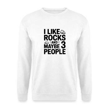 J’aime les pierres et peut-être trois personnes - Sweat-shirt Unisexe - blanc - Devant