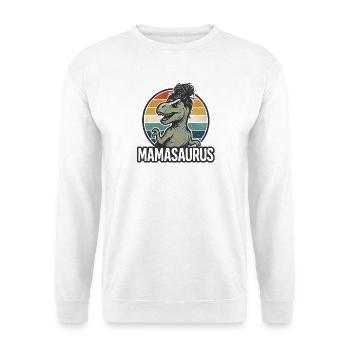 Mamasaurus Mama Mutter Geschenkidee Humor Lustig - Unisex Pullover - Weiß - Vorne