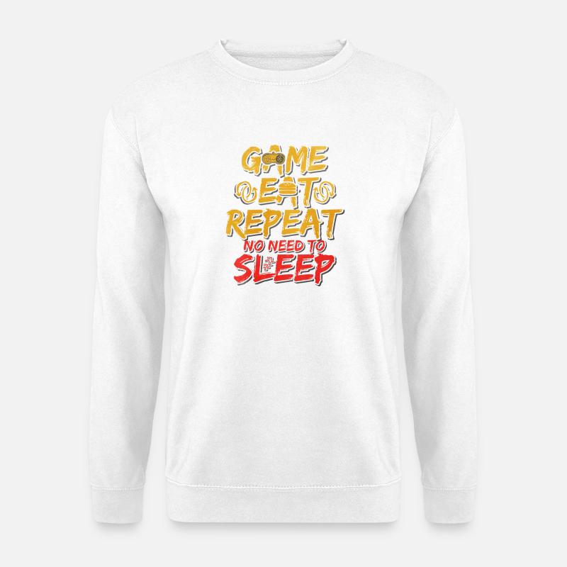 Game Eat Repeat – LAN Party Mode - Unisex Sweatshirt - white