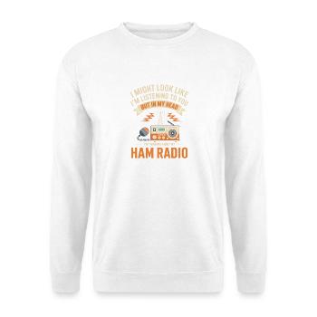 Amateurfunk-Tagträume - Unisex Pullover - Weiß - Vorne - Alina (178cm) & Michal (187cm)