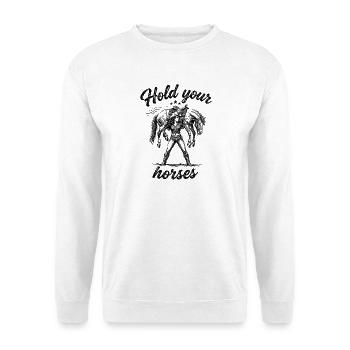 Drôle. Du calme. - Sweat-shirt Unisexe - blanc - Devant