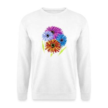 Blumen Sommer Garten Blume Blüten Flora - Unisex Pullover - Weiß - Vorne