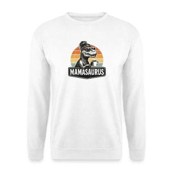 Mamasaurus Mama Mutter Geschenkidee Humor Lustig - Unisex Pullover - Weiß - Vorne