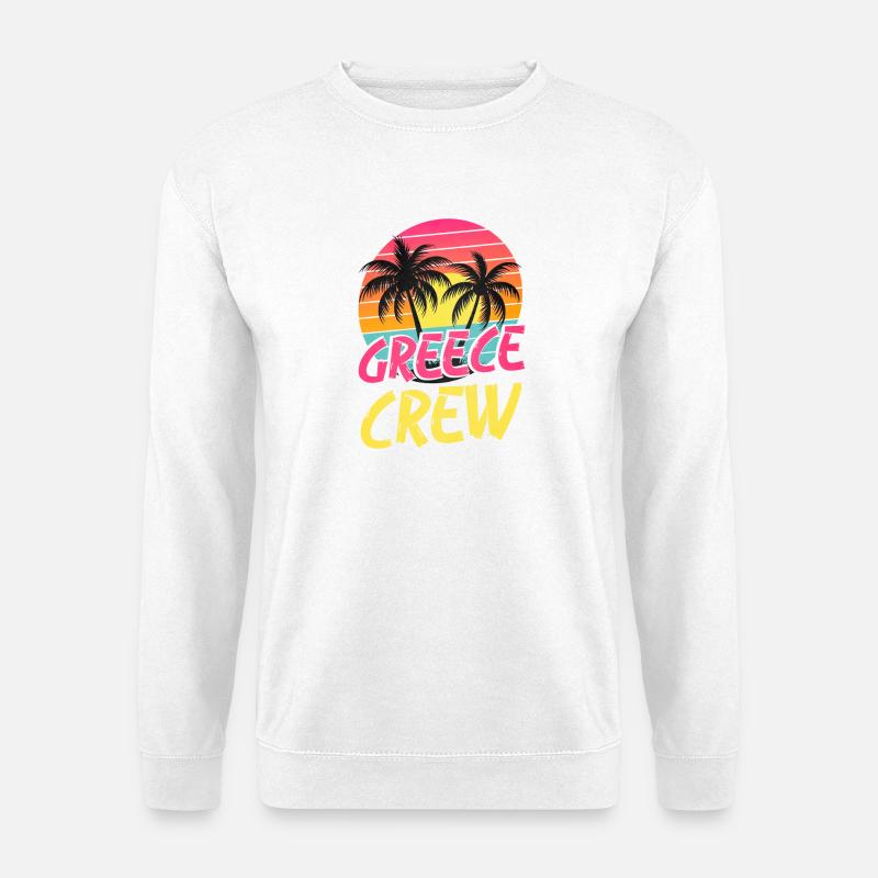 Greece Crew - Unisex Pullover - Weiß