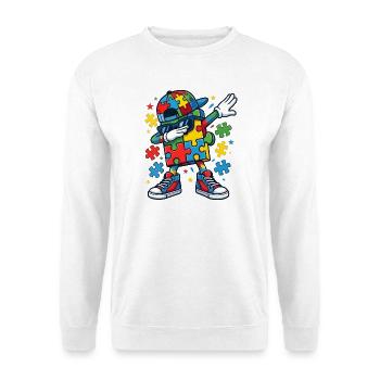 Bewusstsein für Autismus-Bewusstsein für das Puzzleteil des Puzzleteils - Unisex Pullover - Weiß - Vorne