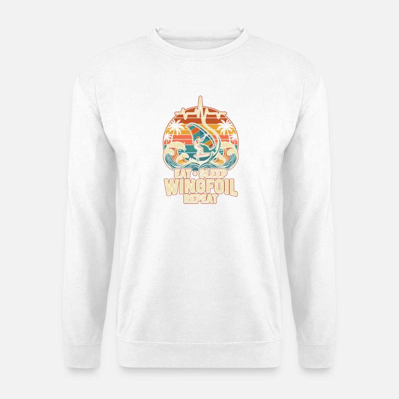 Wingfoil Leben am Meer - Unisex Pullover - Weiß
