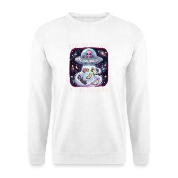 Here For The Cats – Humans Are Weird - Unisex Sweatshirt - white - Front