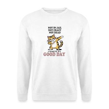 Not in Jail Not Crazy Not Dead Good Day - Unisex Sweatshirt - white - Front