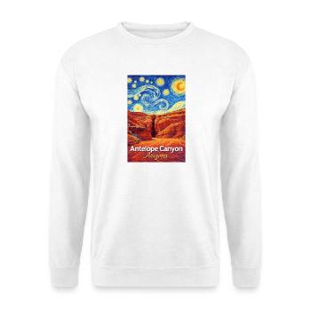 Antelope Canyon Arizona – Sternennacht - Unisex Pullover - Weiß - Vorne