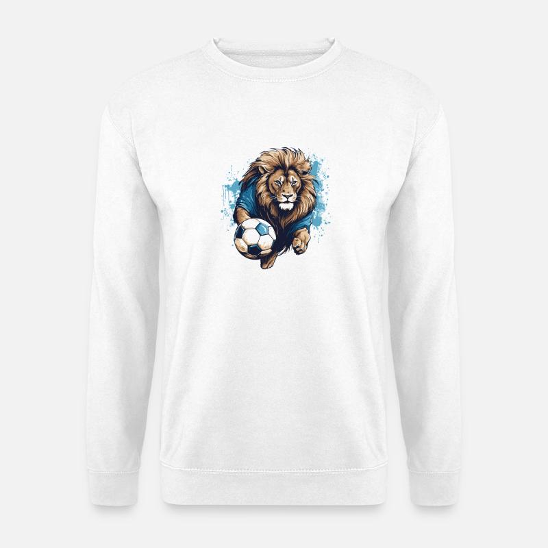 Löwe Fussball Team - Unisex Pullover - Weiß