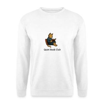 Katz im Leseclub - Unisex Pullover - Weiß - Vorne