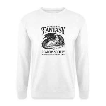Fantasy Readership Dragons and Mages - Unisex Sweatshirt - white - Front