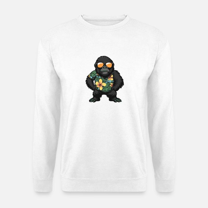 Gorilla Comic Vacation - Unisex Sweatshirt - white