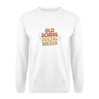 Altmodisches Social-Media-Amateurfunk - Unisex Pullover - Weiß - Vorne - Alina (178cm) & Michal (187cm)