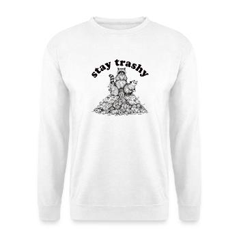 Stay Trashy Raccoon Opossum Skunk - Unisex Sweatshirt - white - Front