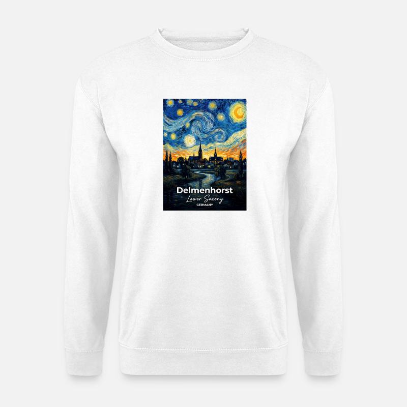Delmenhorst Germany Sternennacht  - Unisex Pullover - Weiß