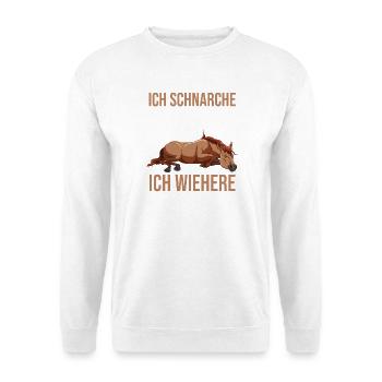 Reiten Pferdeliebhaber Reiterhof Pferde - Unisex Pullover - Weiß - Vorne