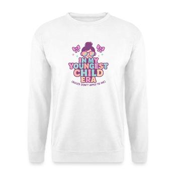 Dans l’humour de l’ère de My Younger Child et de la famille des filles - Sweat-shirt Unisexe - blanc - Devant