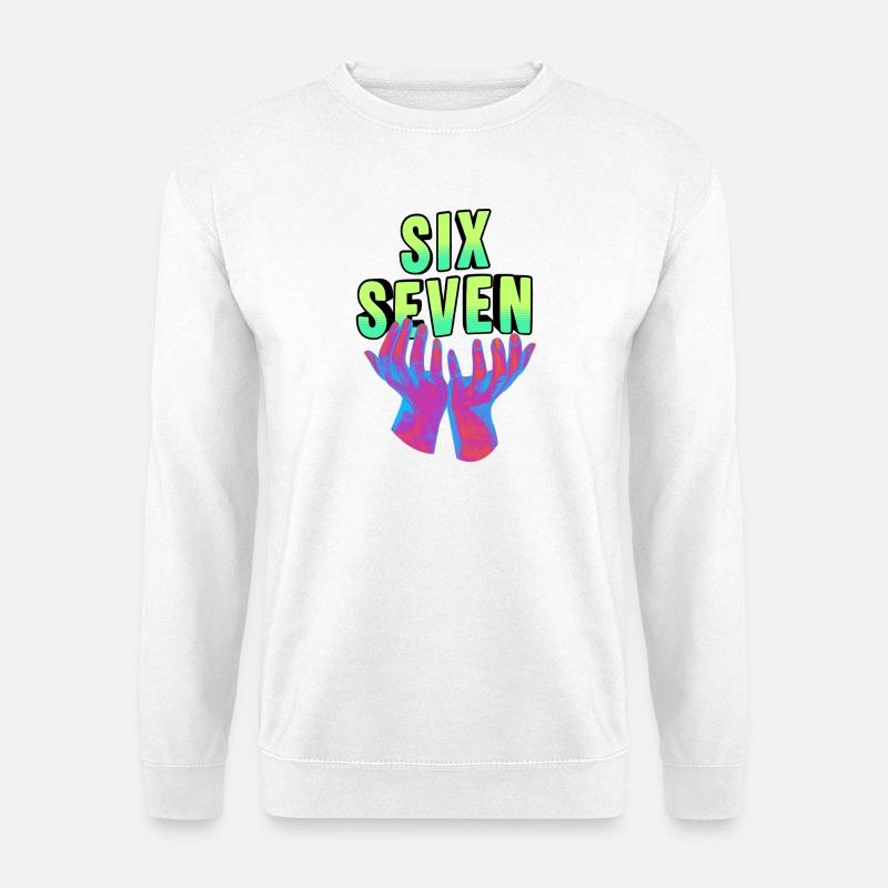 Six seven Meme 67 - Unisex Pullover - Weiß